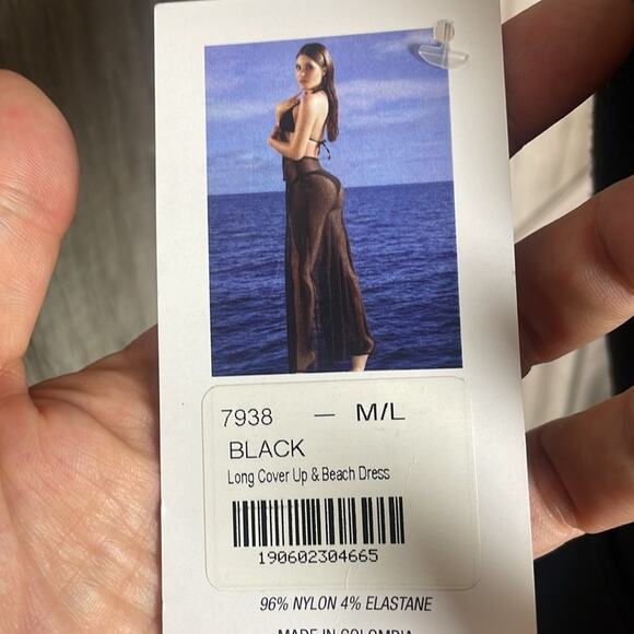New! Mapale' Iman swimsuit maxi coverup dress women's M/L - Picture 3 of 12